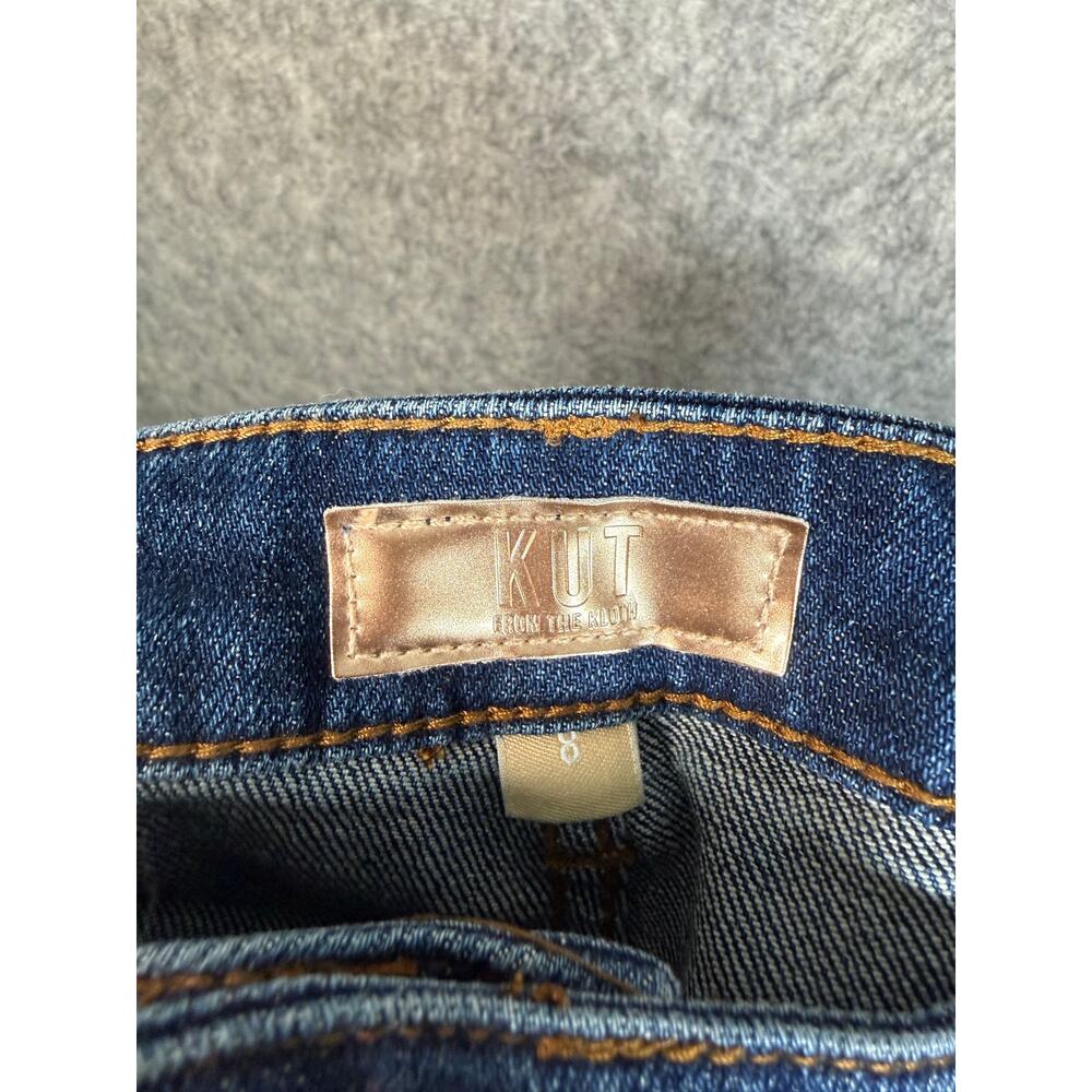 EUC KUT From The Kloth Sienna High Rise Wide Leg Size 8 Jeans Folded Cuff - Picture 5 of 10